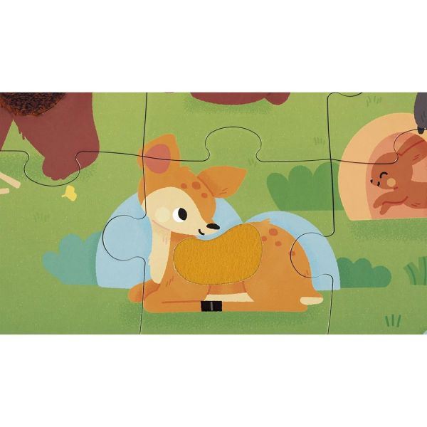 Puzzle enfant tactile La forêt 20 pièces