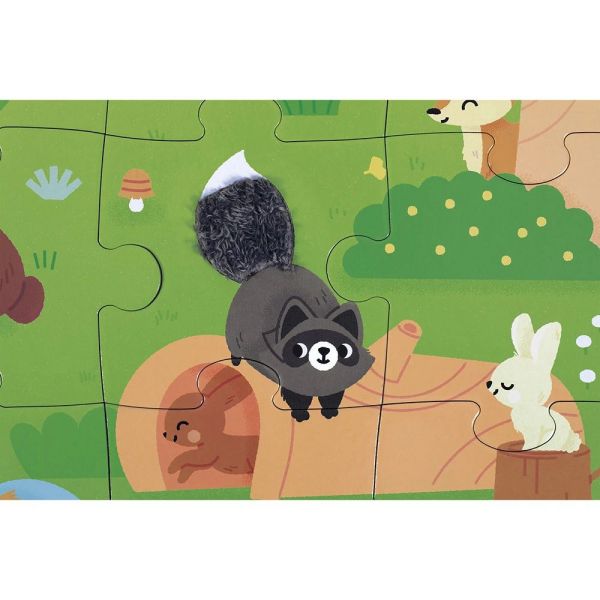 Puzzle enfant tactile La forêt 20 pièces