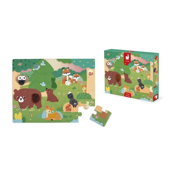 Puzzle enfant tactile La forêt 20 pièces