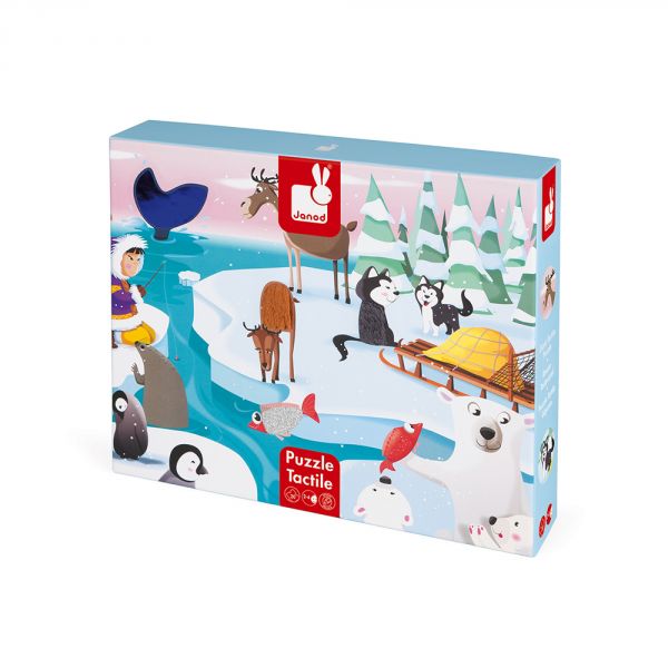 Puzzle enfant tactile La banquise 20 pièces