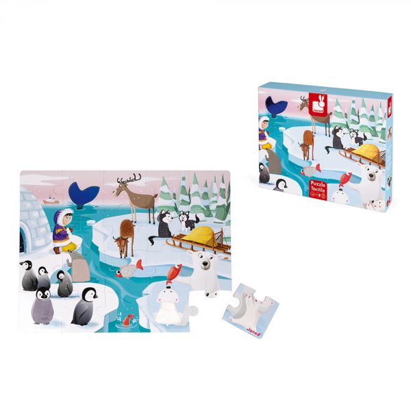 Puzzle enfant tactile La banquise 20 pièces