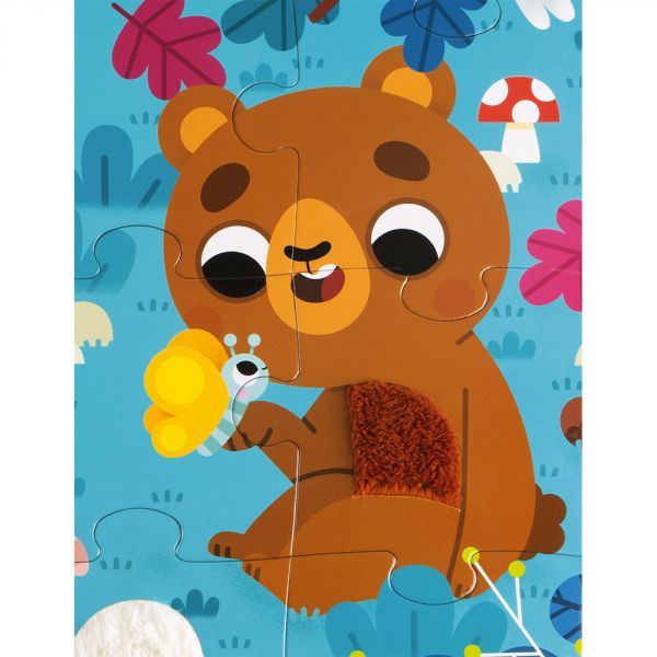 Puzzle enfant tactile Les animaux de la forêt 20 pièces