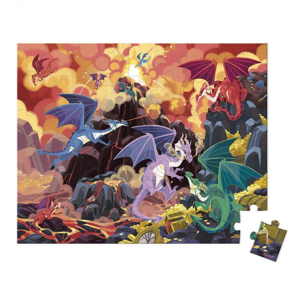 Puzzle enfant 54 pièces Terre des dragons
