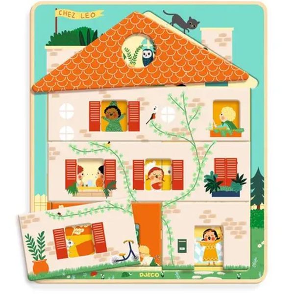 Puzzle en bois 3 niveaux pour enfant Chez Léo
