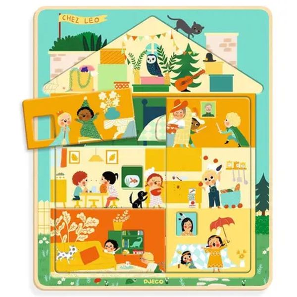 Puzzle en bois 3 niveaux pour enfant Chez Léo