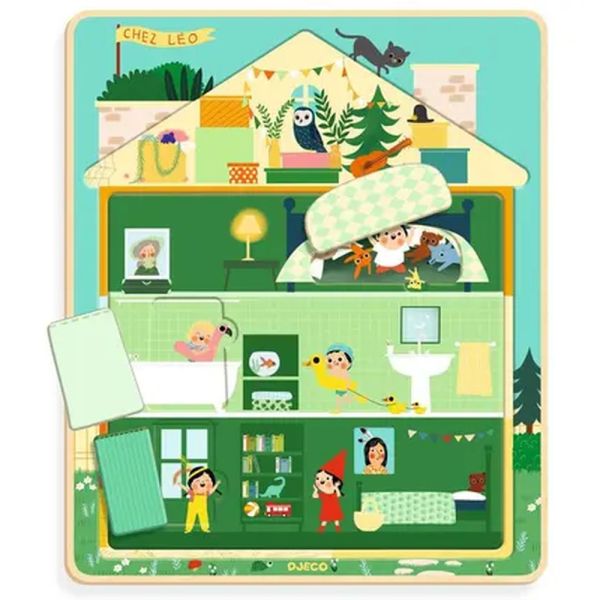 Puzzle en bois 3 niveaux pour enfant Chez Léo
