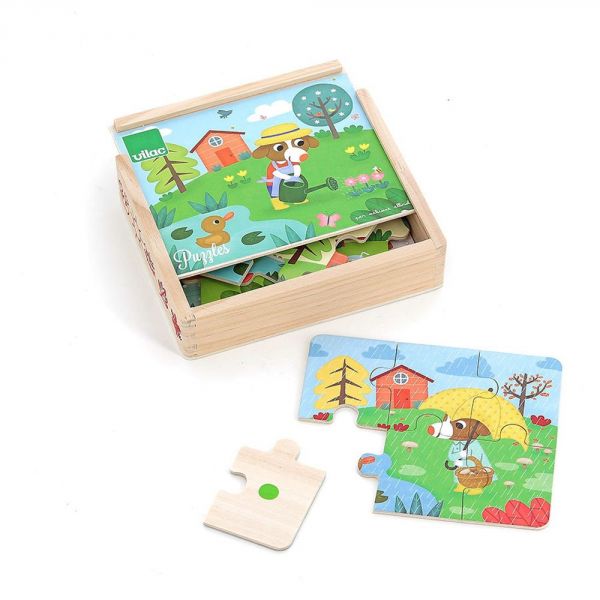 Coffret de 4 puzzles en bois - Les 4 saisons