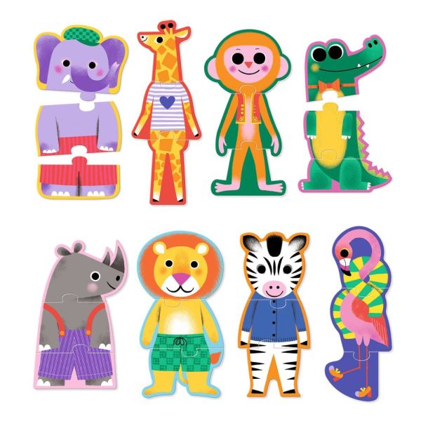 Lot de puzzles 3 pièces pour enfant Savana