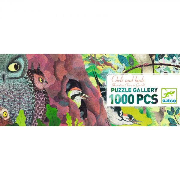 Puzzle 1000 pièces Owls and birds Gallery