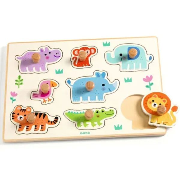 Puzzle à encastrement boutons Hippo'n'Co