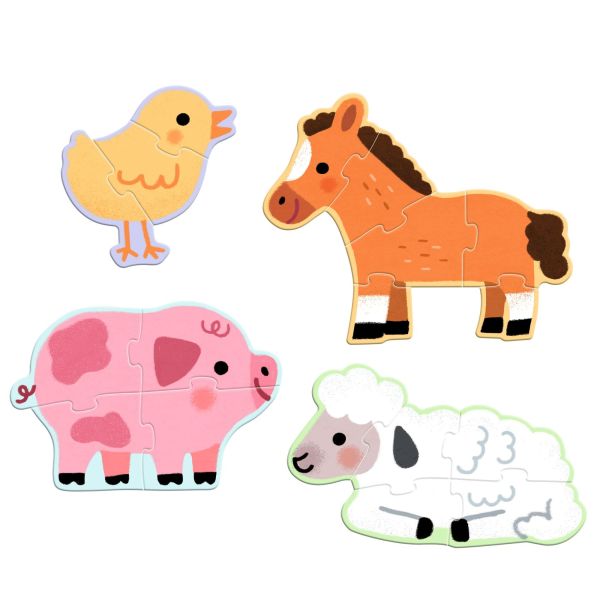 Puzzles primo - à la ferme 3, 4, 5 et 6 pièces
