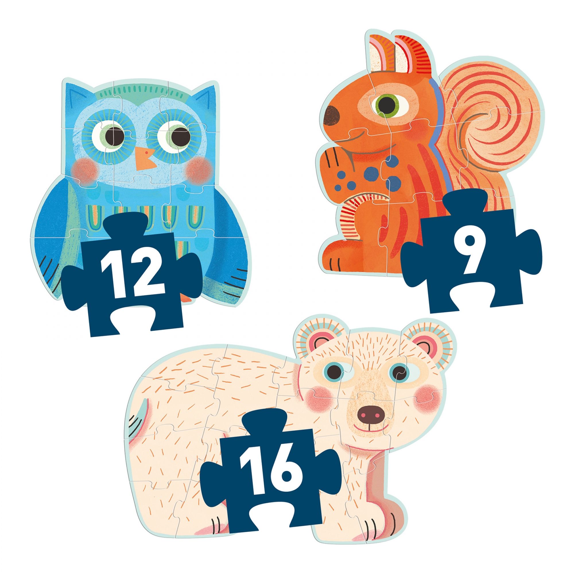 Puzzle évolutif Djeco Petites bêtes dès 2 ans