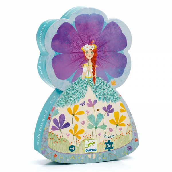 Puzzle silhouette La princesse du printemps 36 pièces