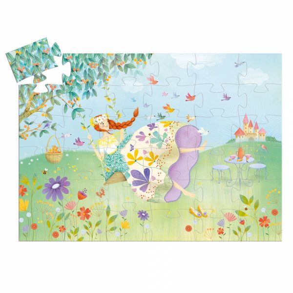 Puzzle silhouette La princesse du printemps 36 pièces