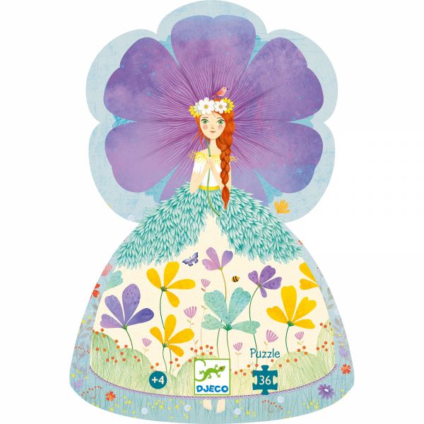 Puzzle silhouette La princesse du printemps 36 pièces