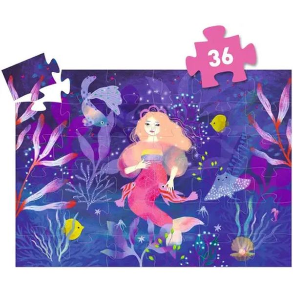 Puzzle silhouette Ella la sirène  36 pièces