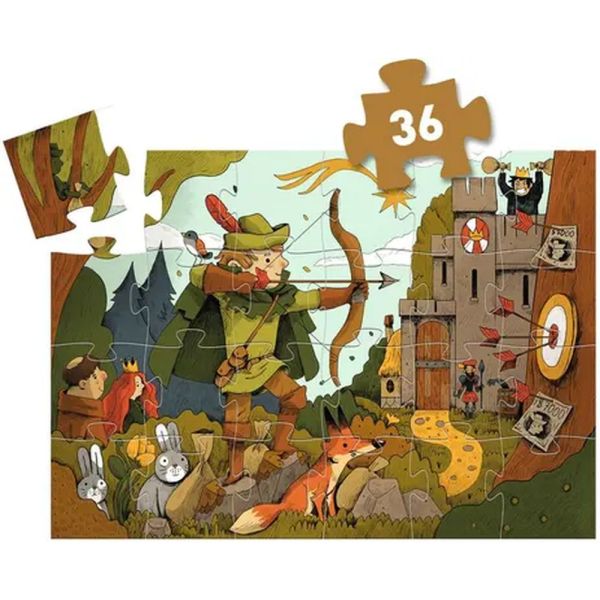 Puzzle silhouette Robin des bois 36 pièces