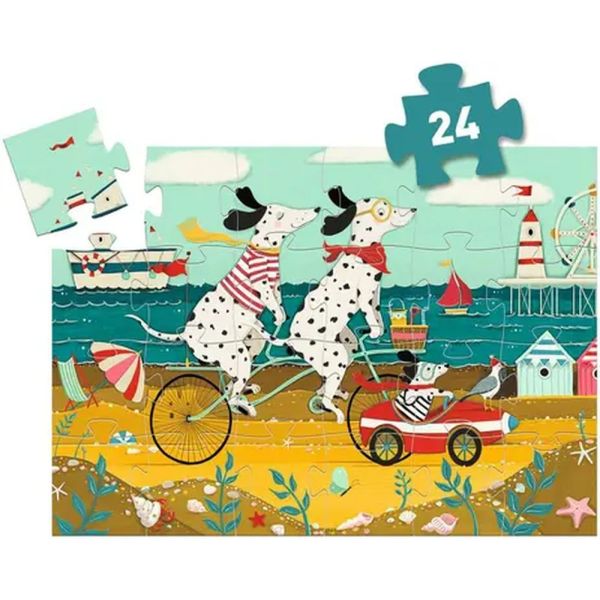 Puzzle silhouette Ollie le dalmatien  24 pièces