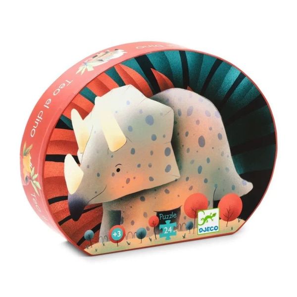 Puzzle silhouette Téo le dino  24 pièces