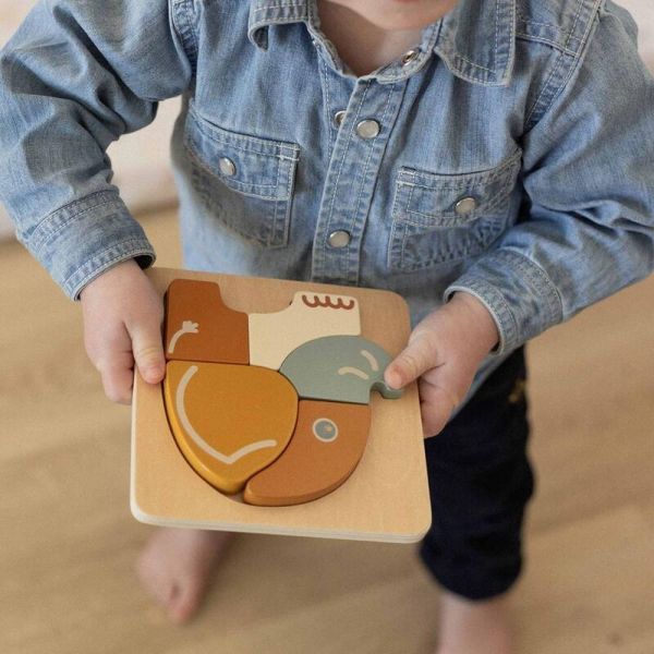 Lot de 2 puzzles en bois FSC
