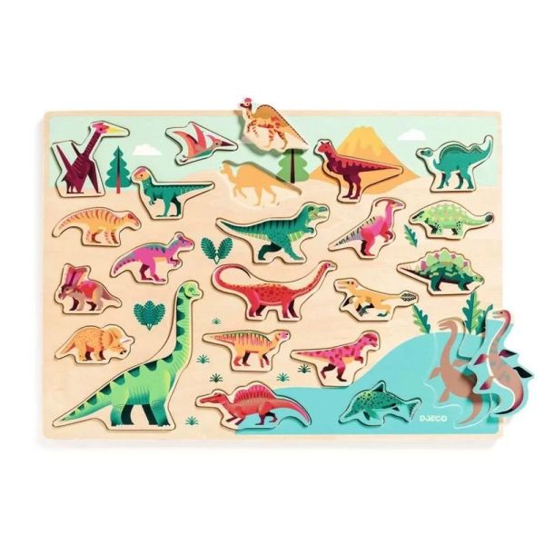 Puzzle puzzlo pour enfant 22 pièces Dino