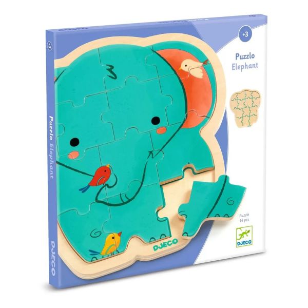 Puzzle puzzlo en bois pour enfant Eléphant