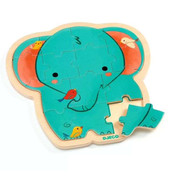 Puzzle puzzlo en bois pour enfant Eléphant