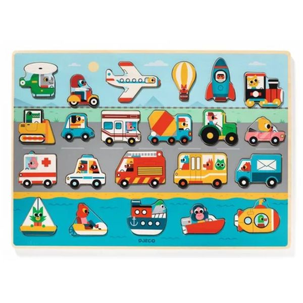 Puzzle puzzlo pour enfant 22 pièces Vroom