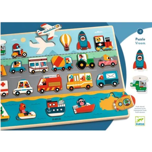 Puzzle puzzlo pour enfant 22 pièces Vroom