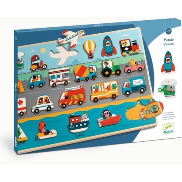 Puzzle puzzlo pour enfant 22 pièces Vroom