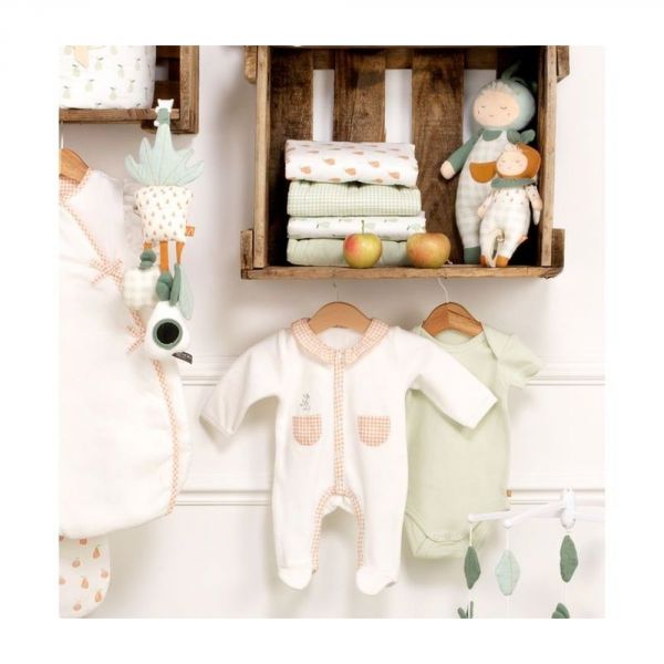 Pyjama bébé 1 mois avec col nude Botanica