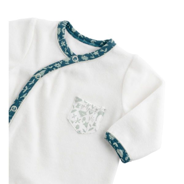 Pyjama bébé blanc 1 mois motif tilleul Promenons nous