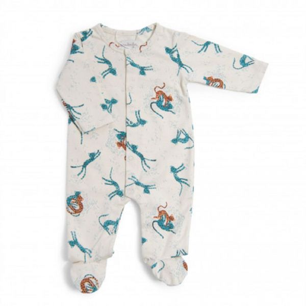 Pyjama 1m jersey crème allover guépards Sous mon baobab