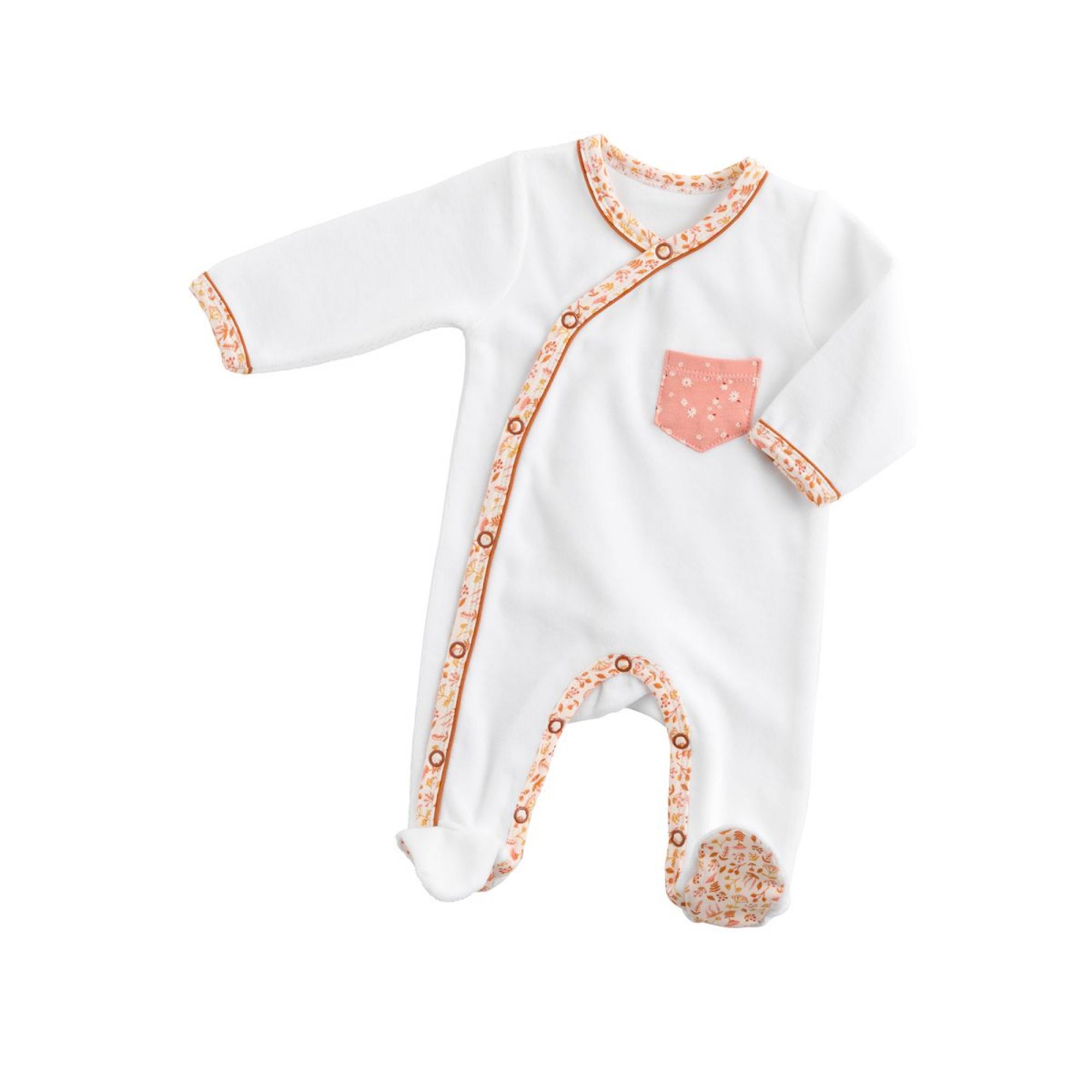 Pyjama bébé blanc 3 mois Esmée - Made in Bébé