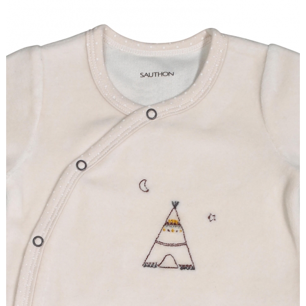 Pyjama bébé beige naissance Timouki