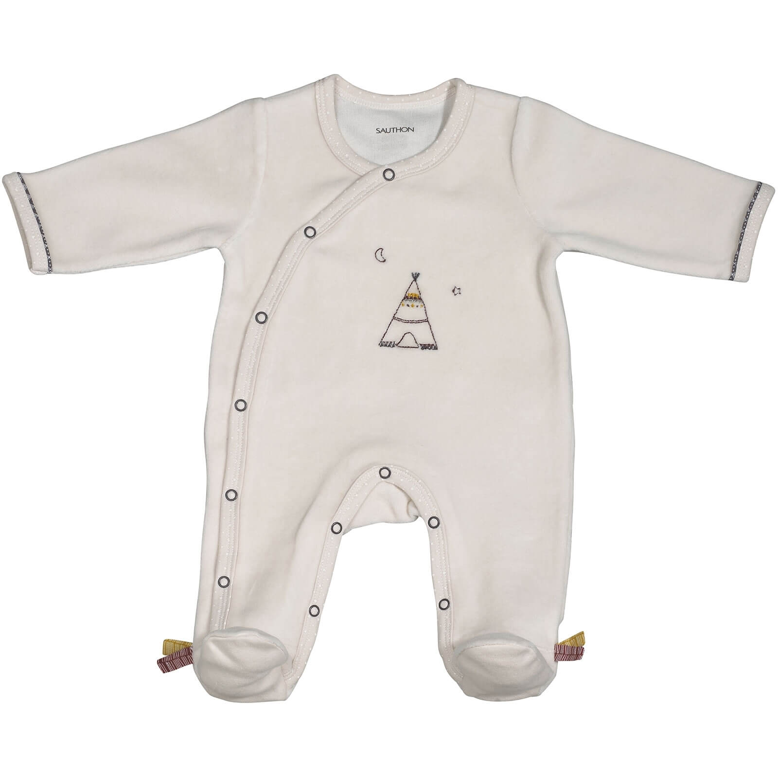 PYJAMA VELOURS ROSE LILIBELLE TAILLE NAISSANCE - Sauthon