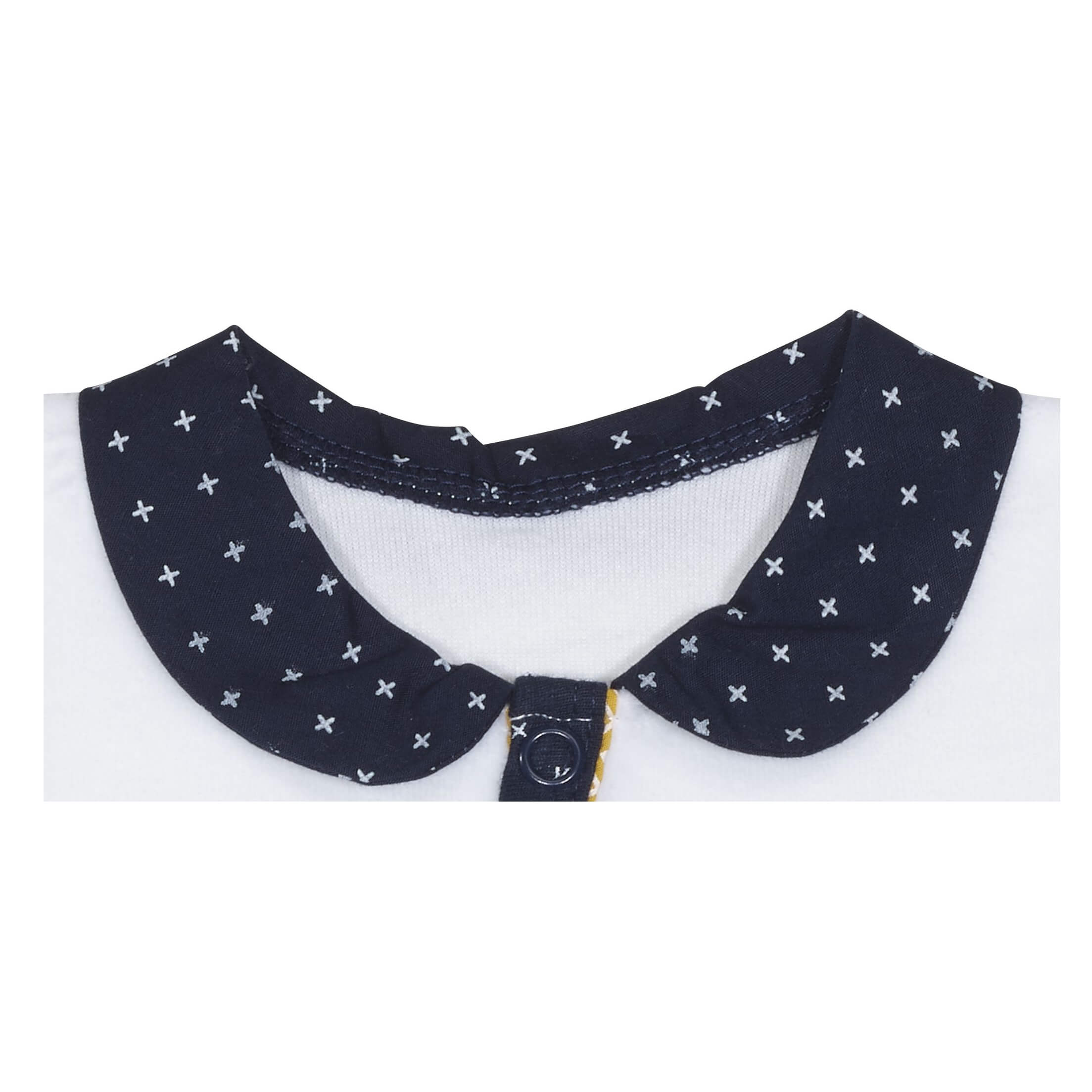 Sauthon Baby Deco Pyjama Bebe Blanc Noeuds Naissance Hello Made In Bebe