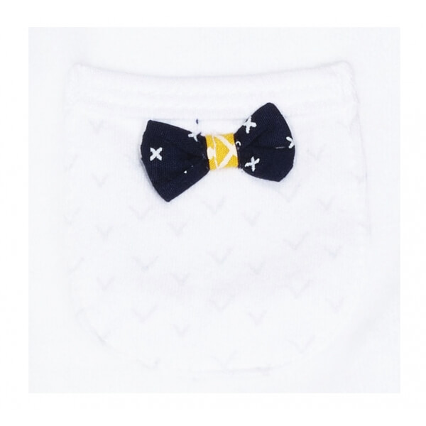 Sauthon Baby Deco Pyjama Bebe Blanc Noeuds 3 Mois Hello Made In Bebe