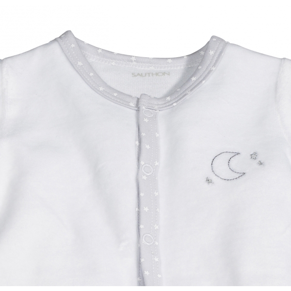 Pyjama bébé blanc lune naissance Céleste