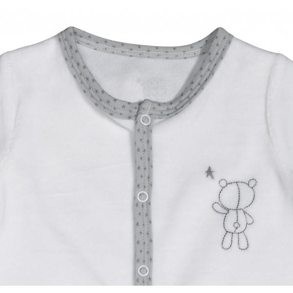 Pyjama bébé blanc ours 1 mois Céleste
