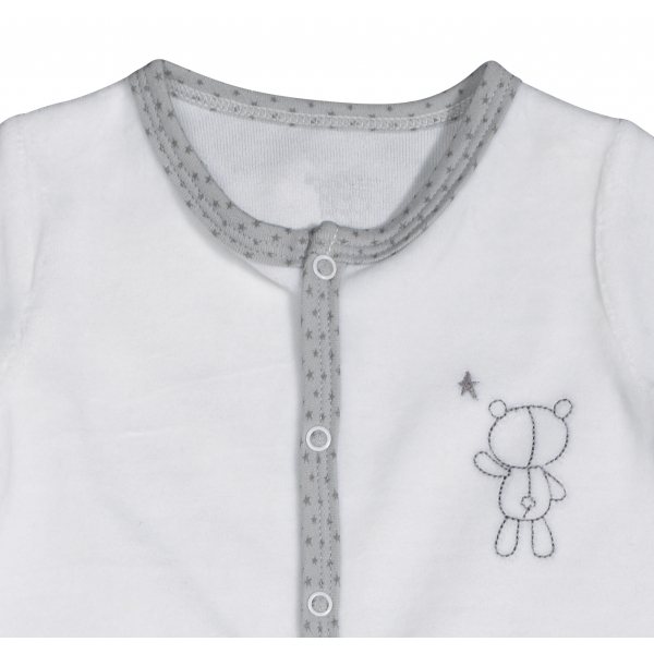 Pyjama bébé blanc ours 3 mois Céleste