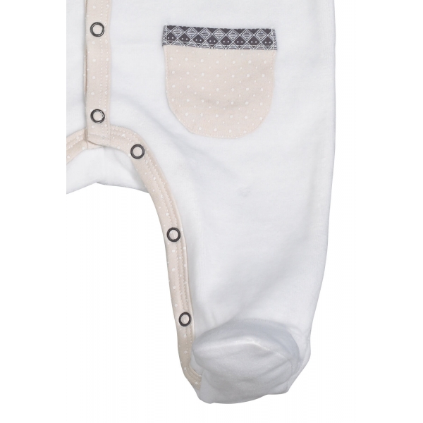 Pyjama bébé blanc naissance Timouki