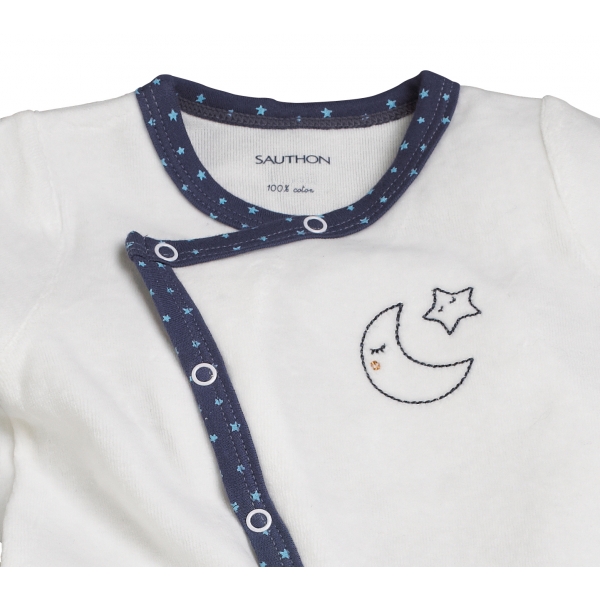 Pyjama bébé blanc naissance Merlin