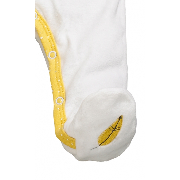 Pyjama bébé blanc/jaune 1 mois Babyfan