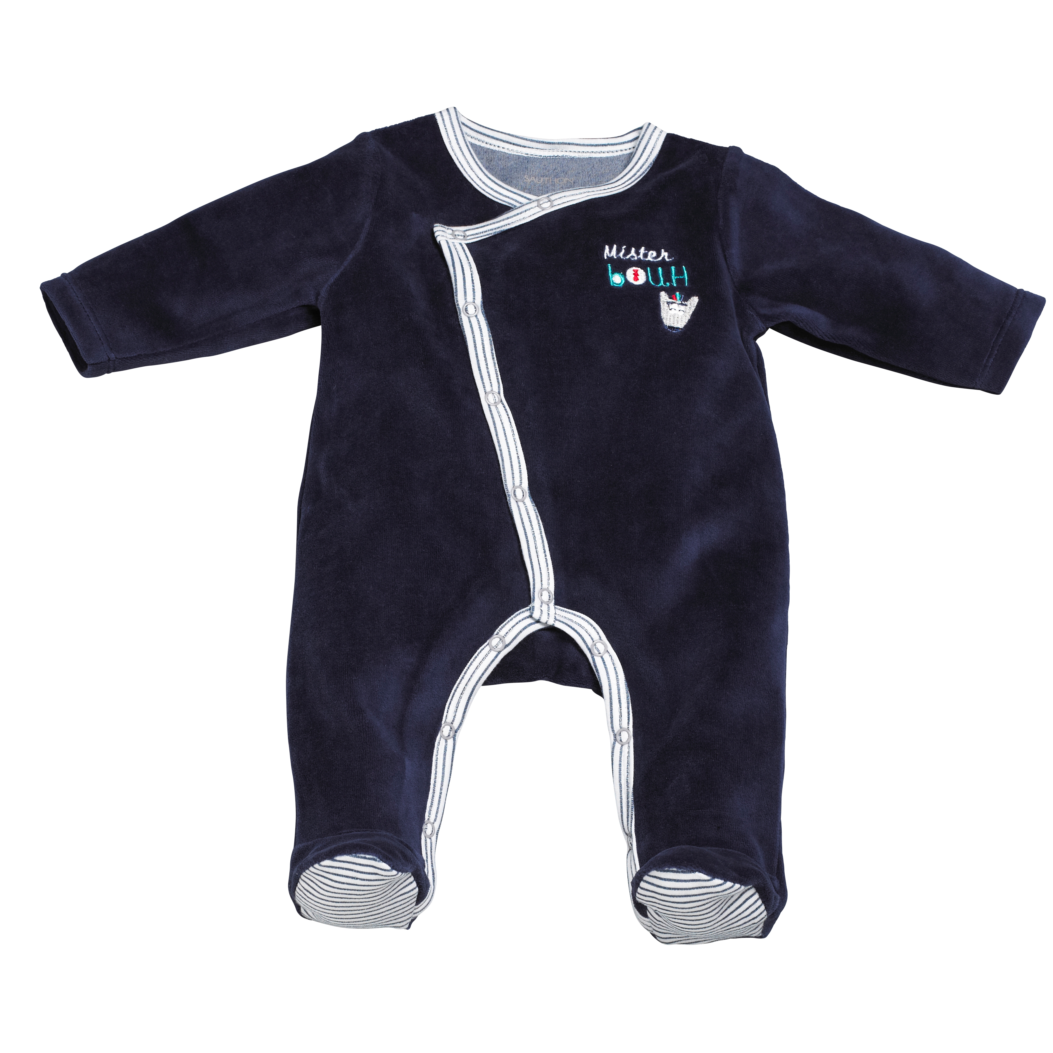 Pyjama b/éb/é blanc//jaune naissance Babyfan Sauthon
