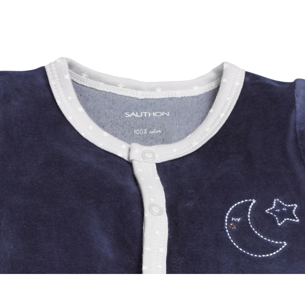 Pyjama bébé bleu 3 mois Merlin