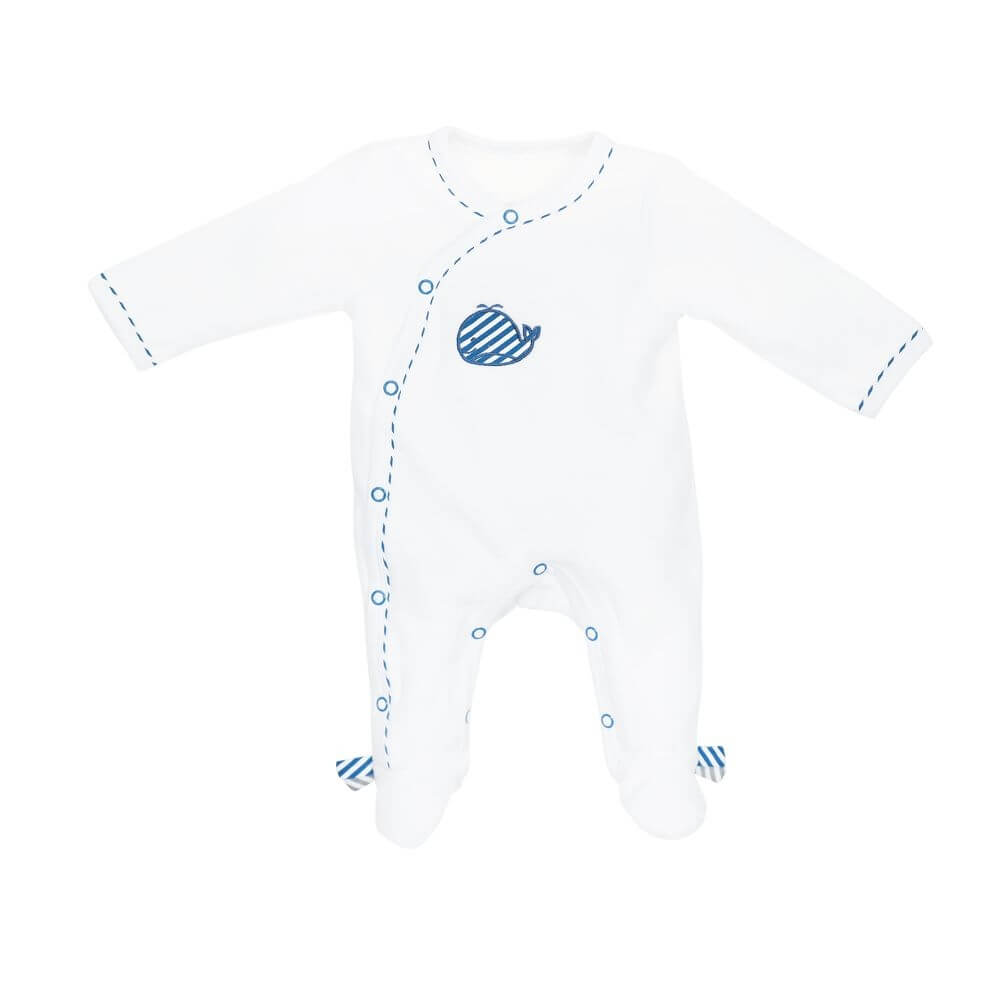 Sauthon Baby Deco Pyjama Bebe Blanc 1 Mois Ouverture Cote Blue Baleine Made In Bebe Sauthon Baby Deco Pyjama Bebe Blanc 1 Mois Ouverture Cote Blue Baleine Made In Bebe