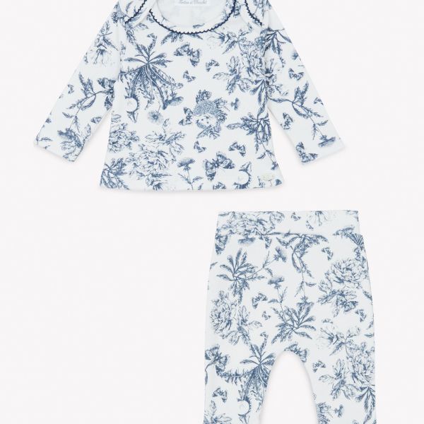 Pyjama bébé deux pièces en Toile de Jouy 18 mois