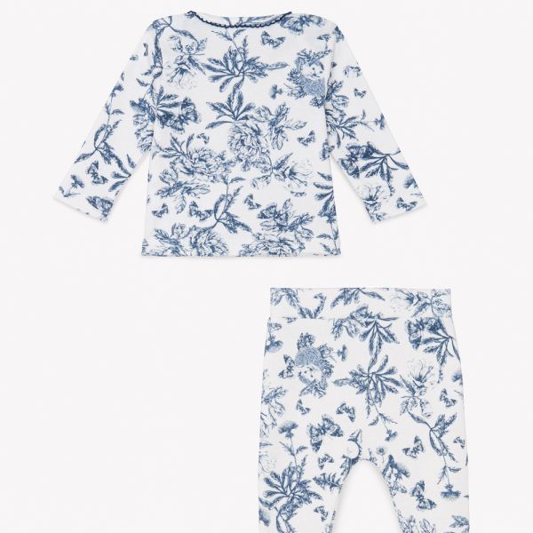 Pyjama bébé deux pièces en Toile de Jouy 1 an