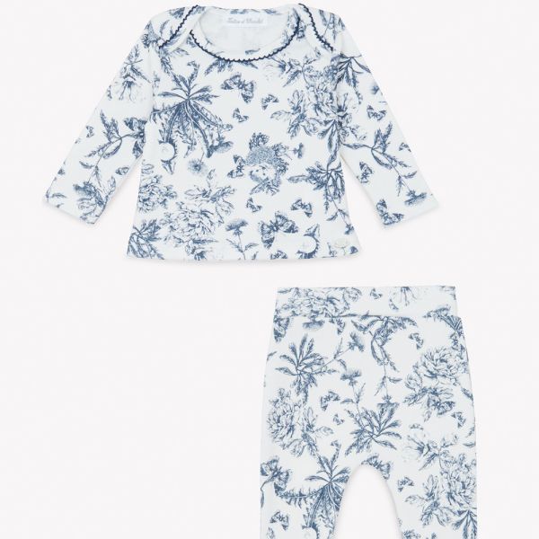 Pyjama bébé deux pièces en Toile de Jouy 1 an